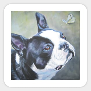 Boston Terrier Fine Art Painting Sticker